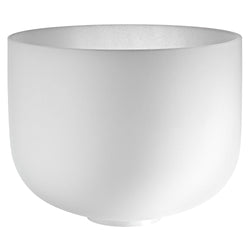 12" White-Frosted Crystal Singing Bowl, Note B3, Crown Chakra | | Wiccan Center