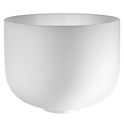 12" White-Frosted Crystal Singing Bowl, Note G3, Throat Chakra | | Wiccan Center