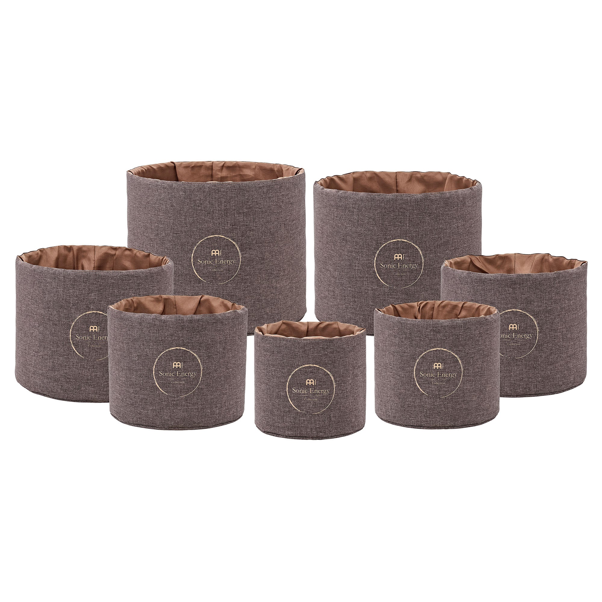 7-Piece Crystal Singing Bowl Sleeve Set, Brown | | Wiccan Center