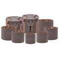 6-Piece Crystal Singing Bowl Travel Bag Set, Brown | | Wiccan Center