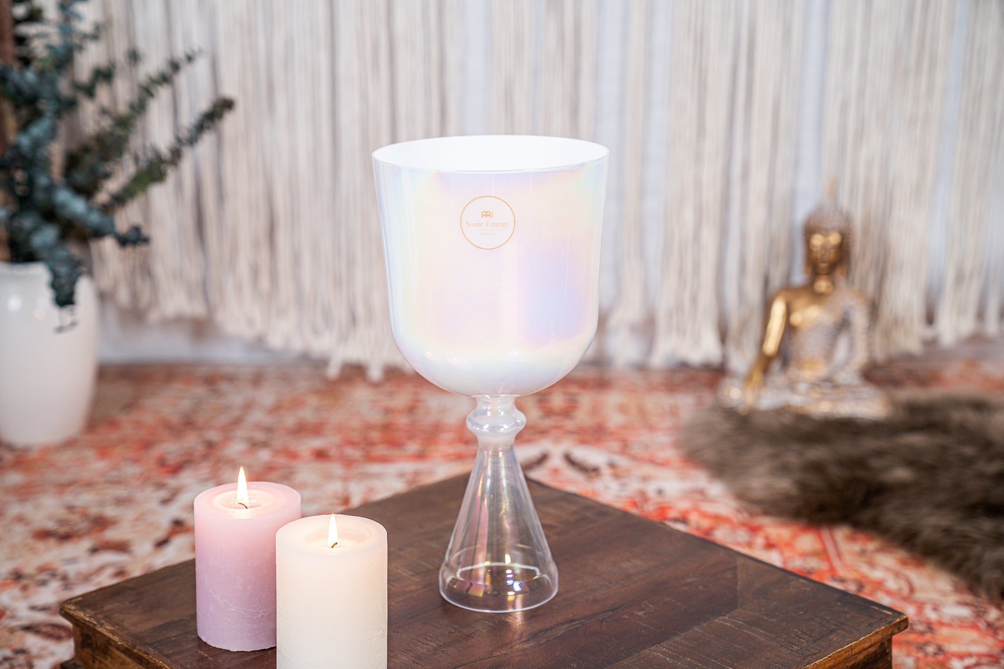 6.75" Crystal Chalice, C4Singing, Creamy, Root Chakra | | Wiccan Center