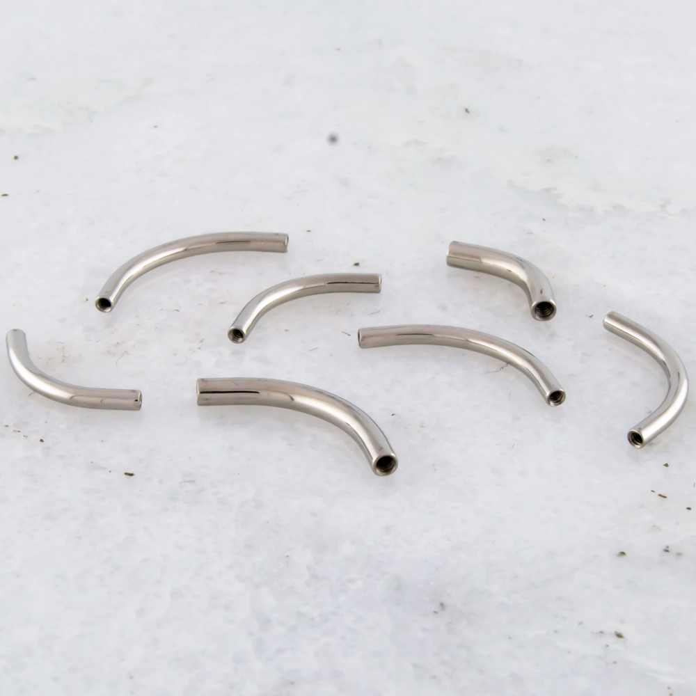 Steel 14G Internally Threaded Curved Barbell Post | Body Jewelry | Wiccan Center