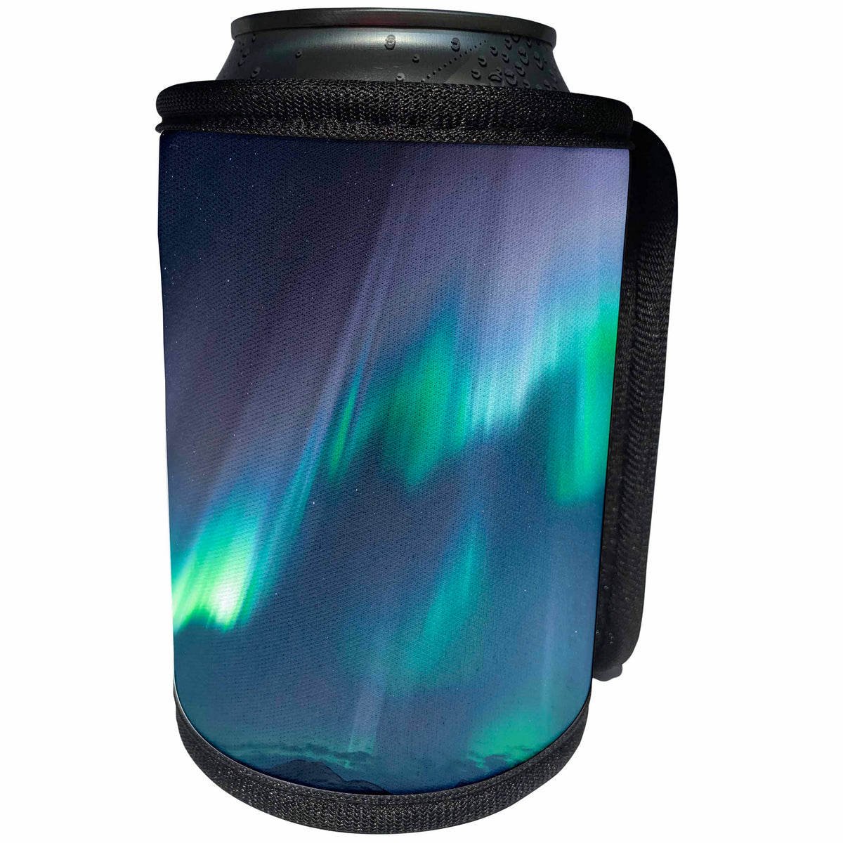 3dRose Danita Delimont - Northern Lights - Iceland, Near Akureyri. The northern lights, aurora borealis. - Can Cooler Bottle Wrap (cc_313650)