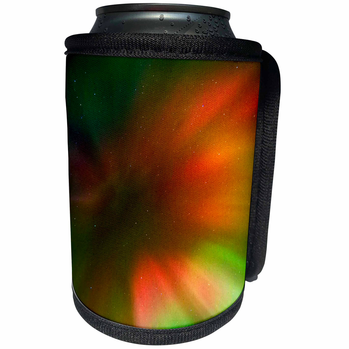 3dRose Canada, Manitoba, Winnipeg. Aurora borealis and stars. - Can Cooler Bottle Wrap (cc_329748)