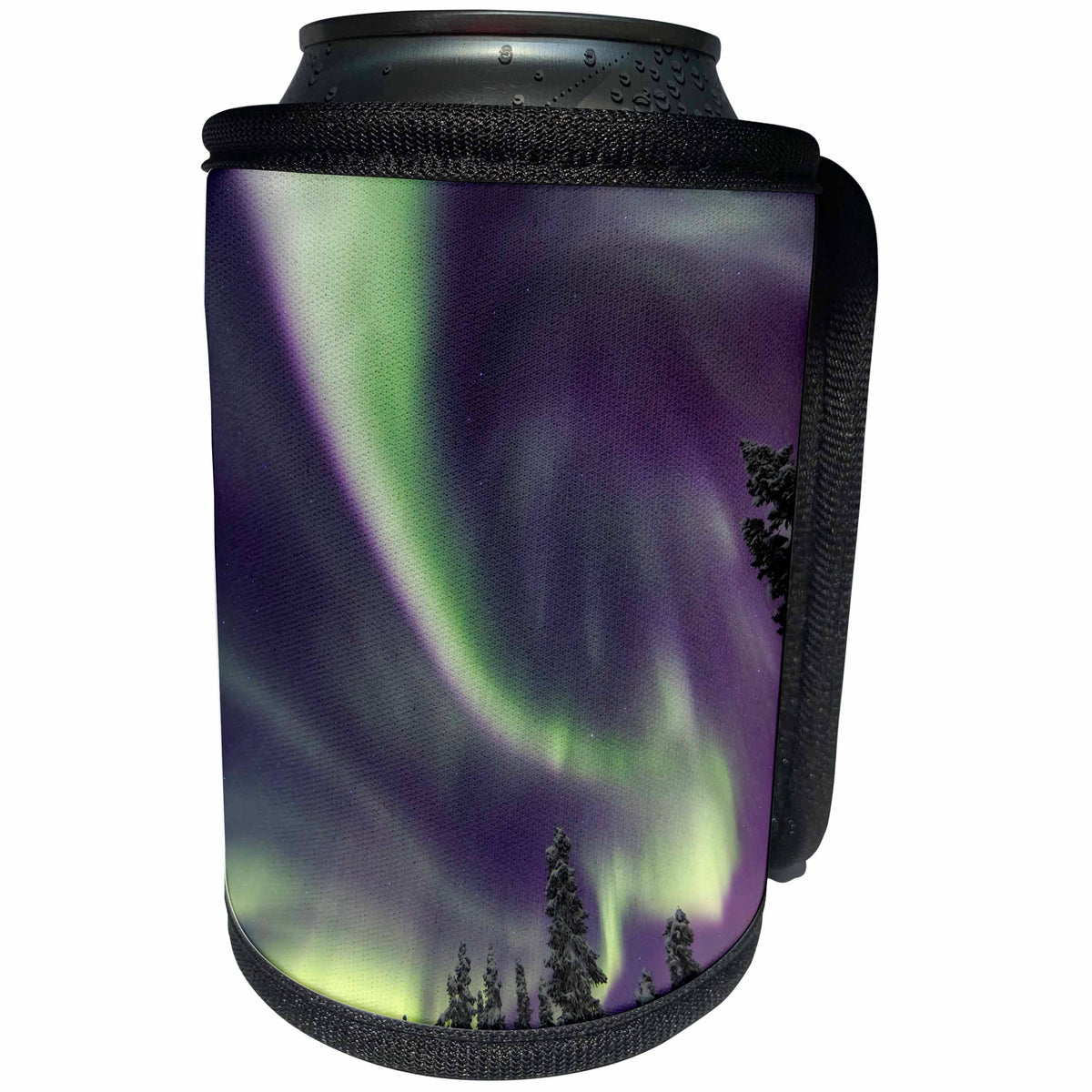 3dRose Aurora borealis, Northern Lights, near Fairbanks, Alaska - Can Cooler Bottle Wrap (cc_330985)