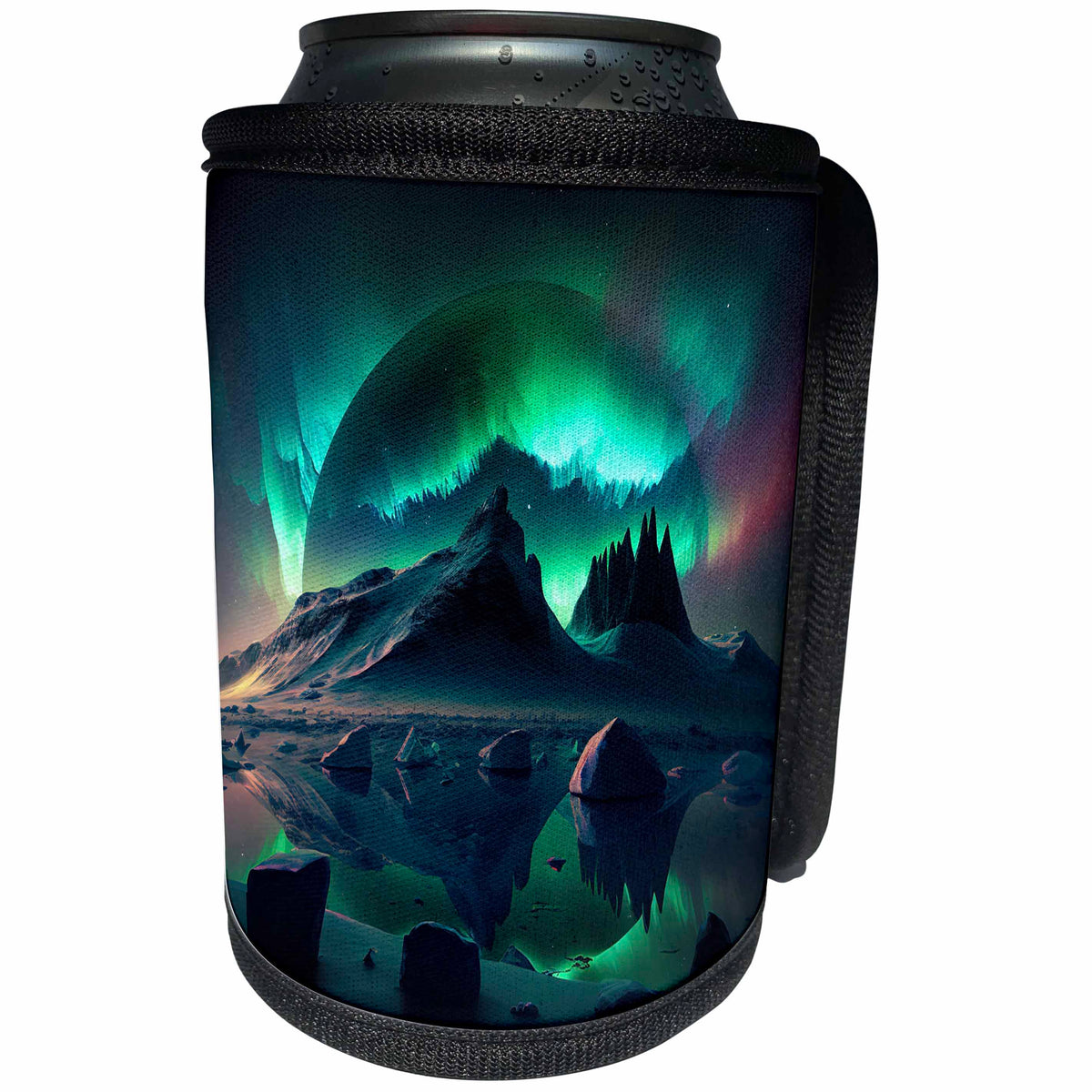3dRose Aurora Borealis Night Sky - Can Cooler Bottle Wrap (cc-382760)