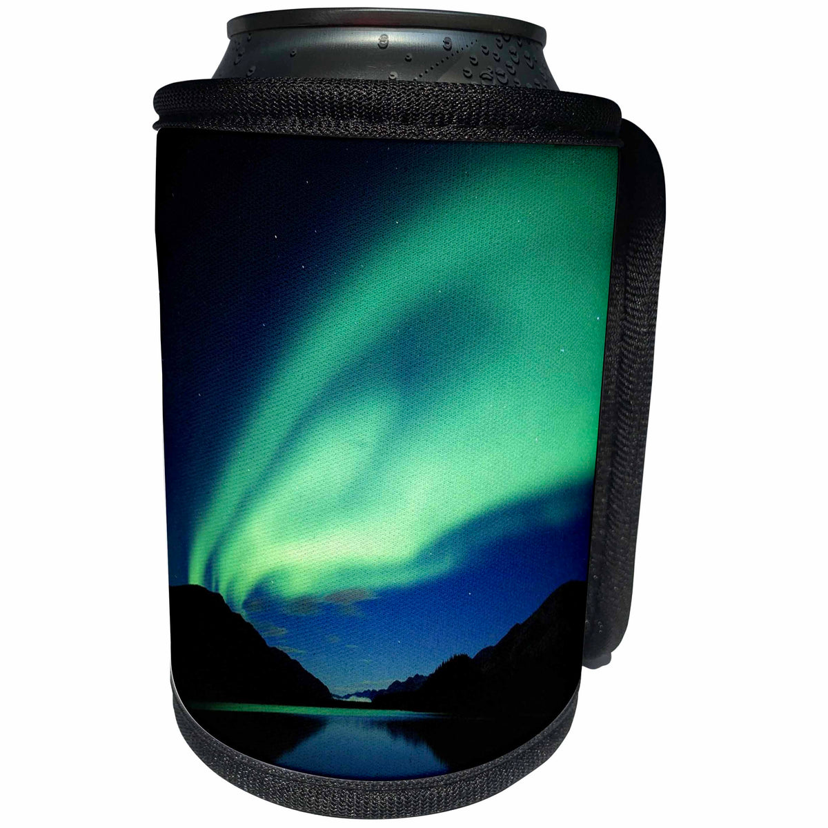 3dRose Florene Space - Aurora Borealis - Can Cooler Bottle Wrap (cc_54112)