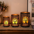 7" H Etched Metal Candle Holder Christmas Decorations Lantern | Candle Holder | Wiccan Center