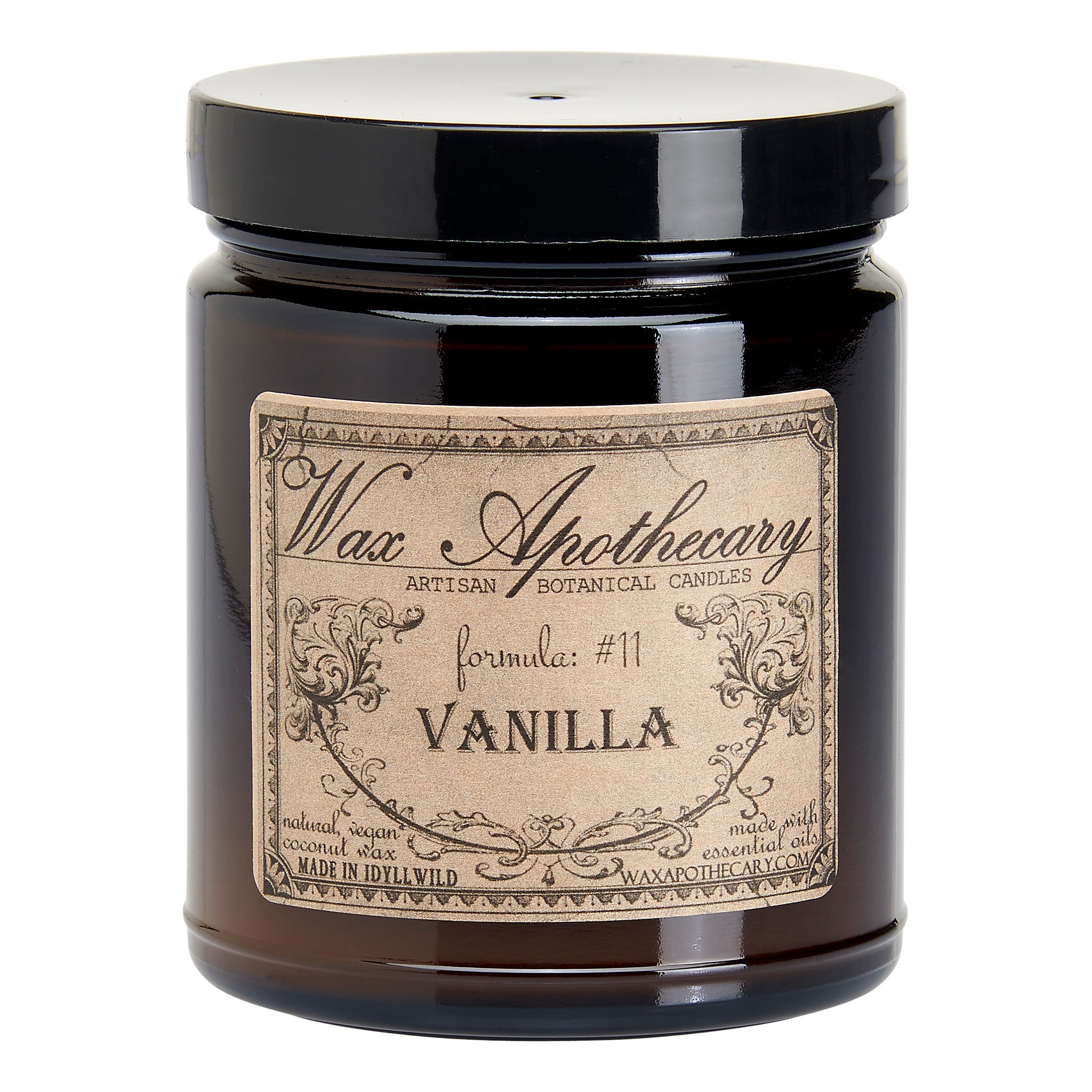 6 oz Botanical Candle in Amber Glass Jar - Vanilla