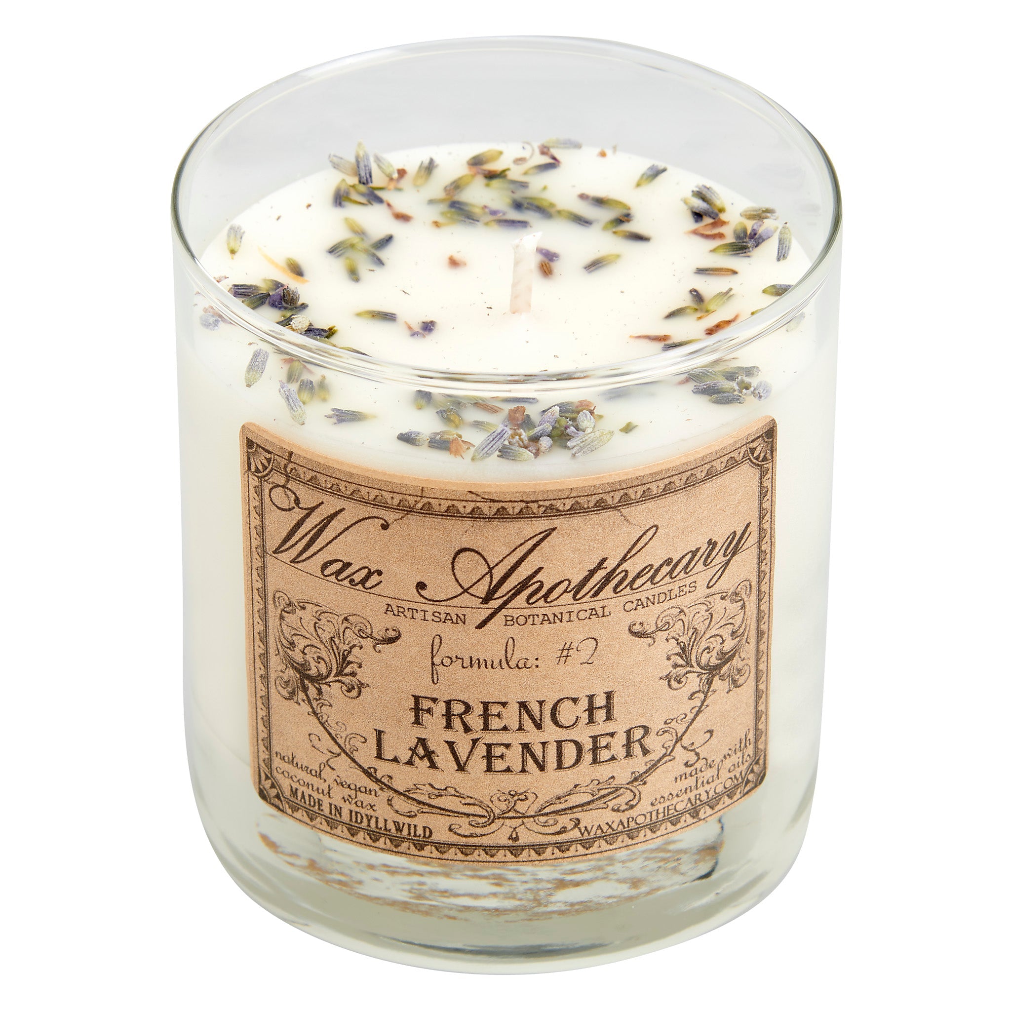 French Lavender 7 oz Botanical Candle in Scotch Glass