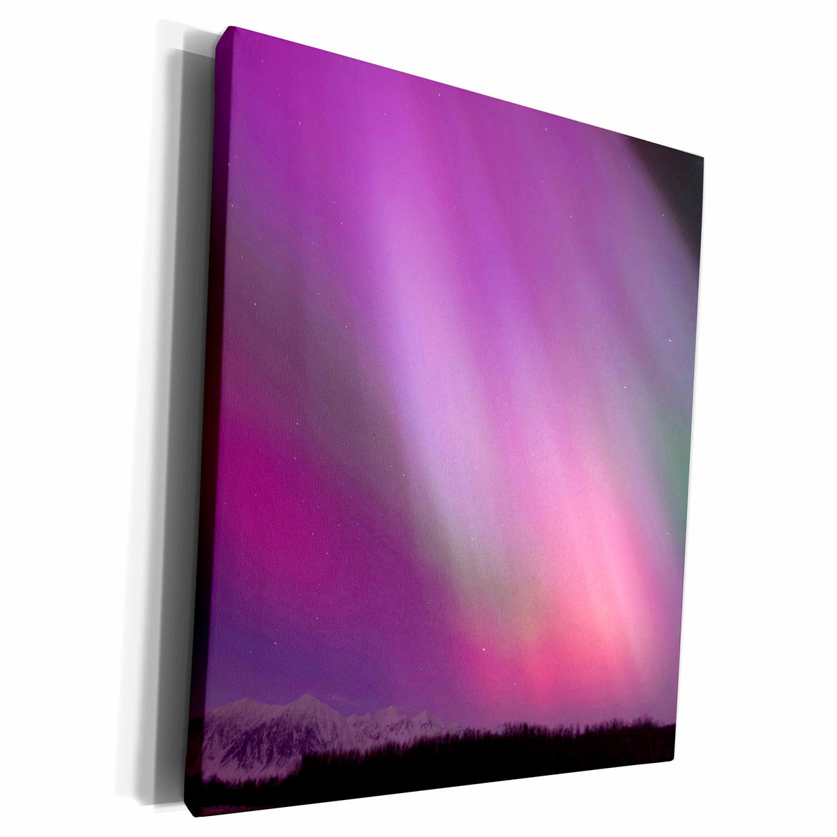 3dRose Aurora Borealis, Northern Lights, Wrangell, Alaska,... - Museum Grade Canvas Wrap (cw_141847)