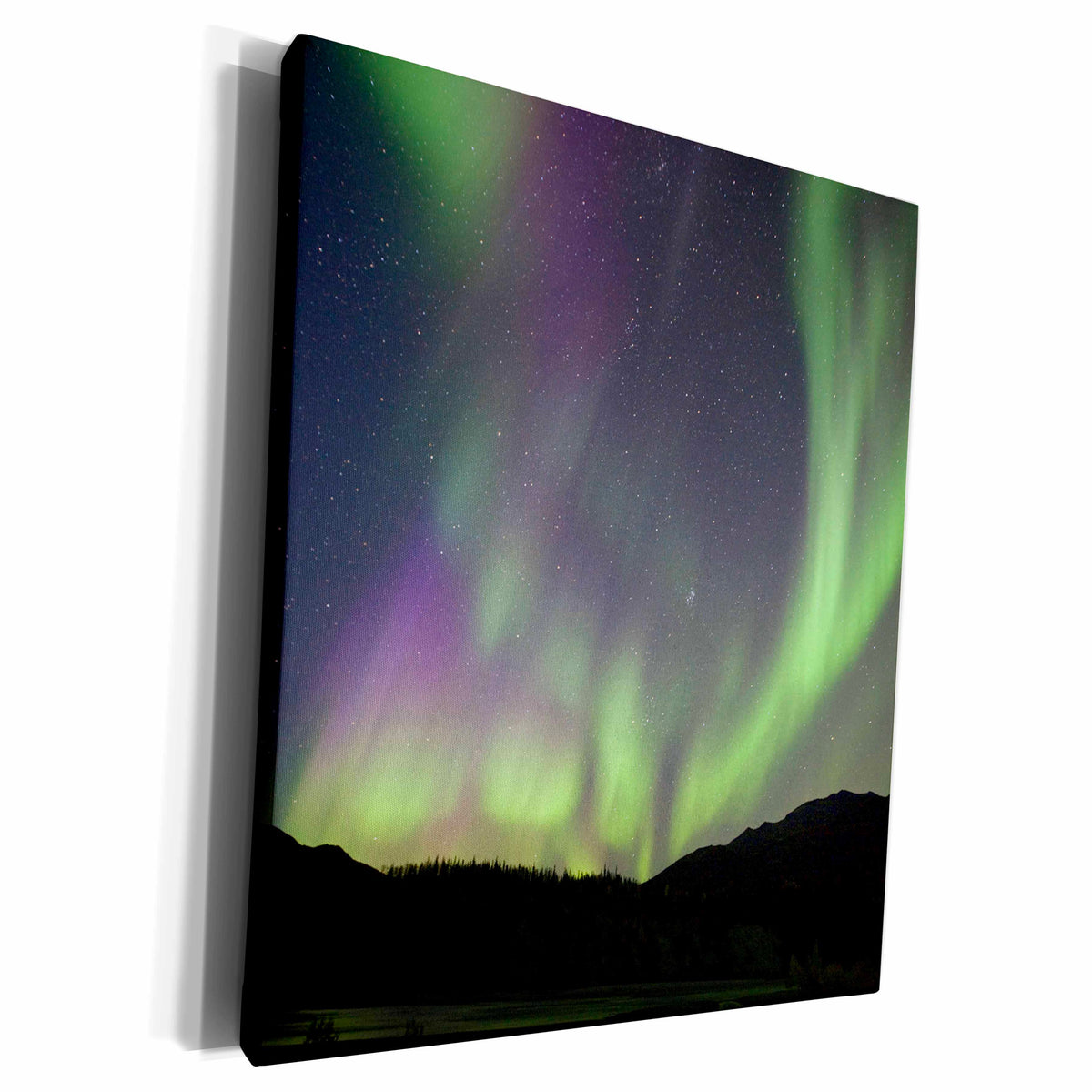 3dRose Aurora borealis, Northern Lights, Alaska, USA - US02... - Museum Grade Canvas Wrap (cw_141869)