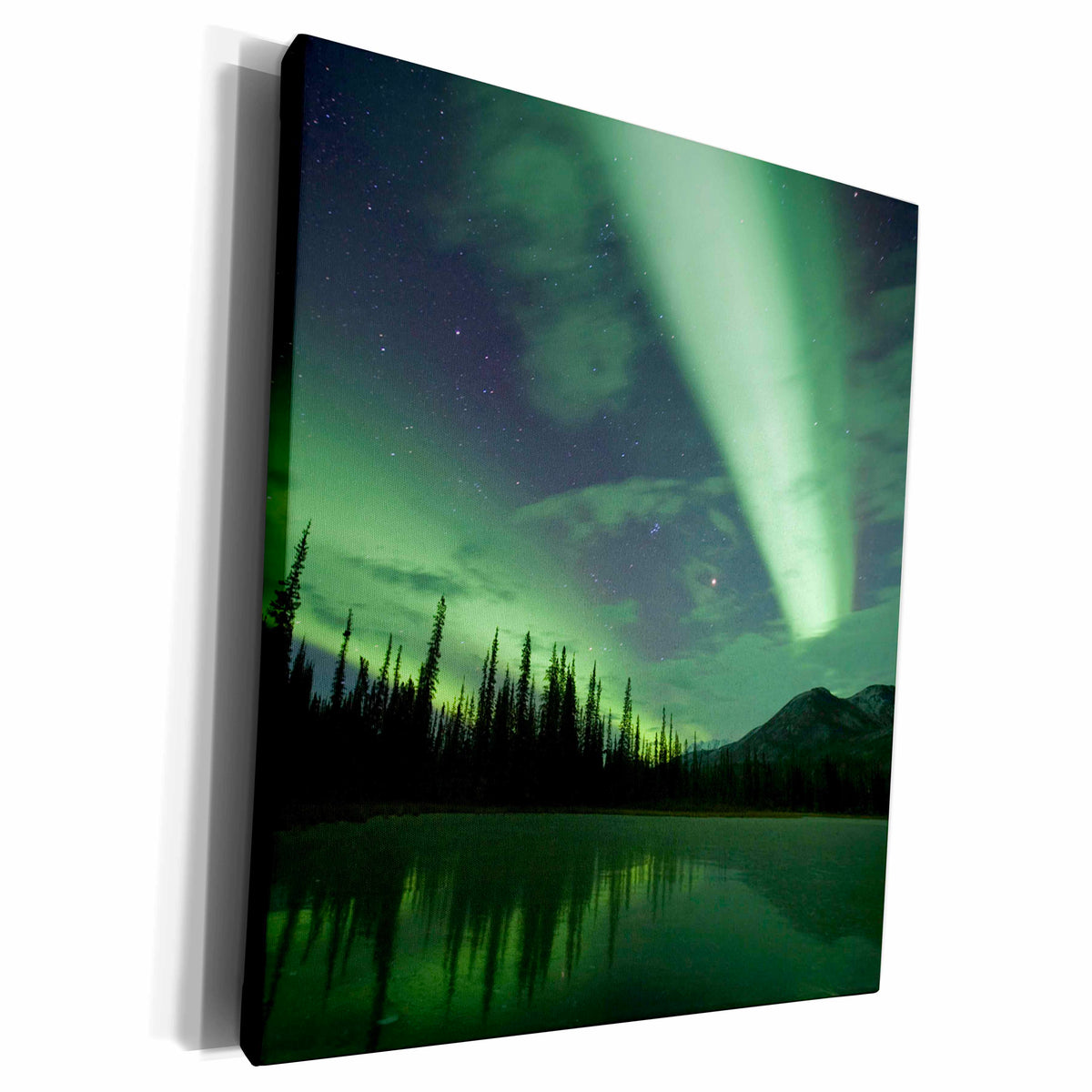 3dRose Aurora borealis, Northern Lights, Alaska, USA - US02... - Museum Grade Canvas Wrap (cw_141996)