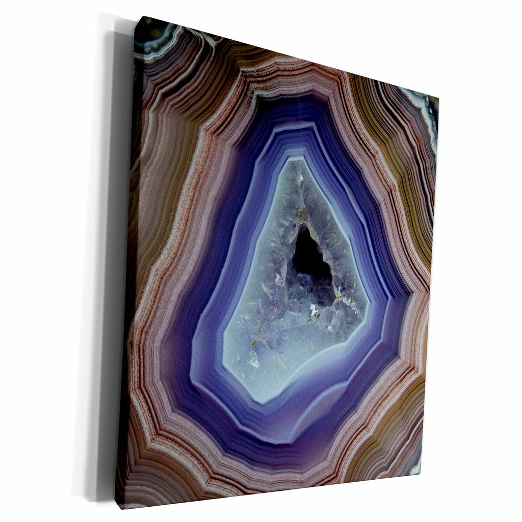 3dRose Laguna Banded Agate, Quartzsite, Purple and Brown - Museum Grade Canvas Wrap (cw_229586) | Museum Grade Canvas Wrap | Wiccan Center