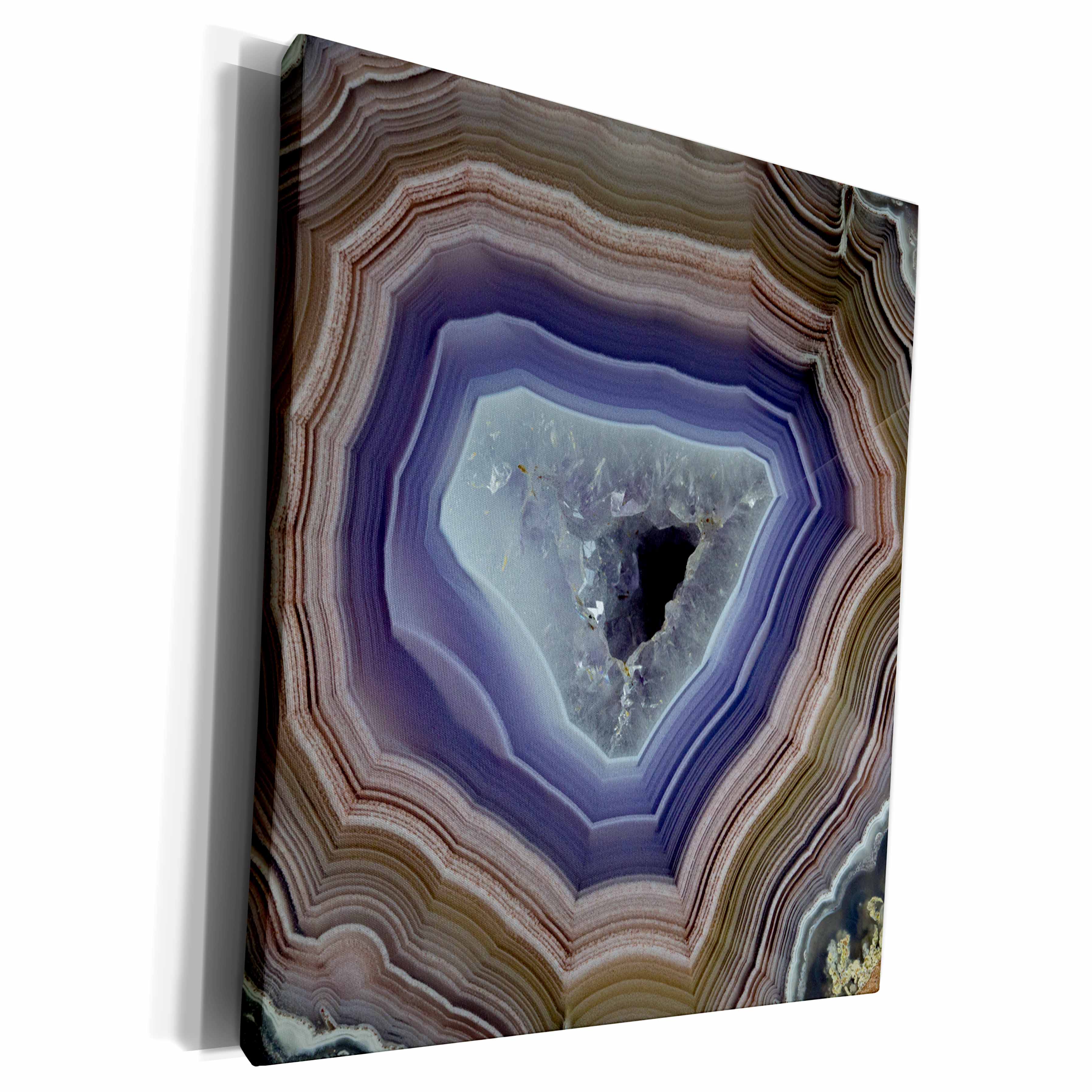 3dRose Laguna Banded Agate, Quartzsite, Horizontal - Museum Grade Canvas Wrap (cw_229587)