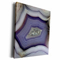 3dRose Banded Agate, Quartzsite, Purple and White - Museum Grade Canvas Wrap (cw_229590)