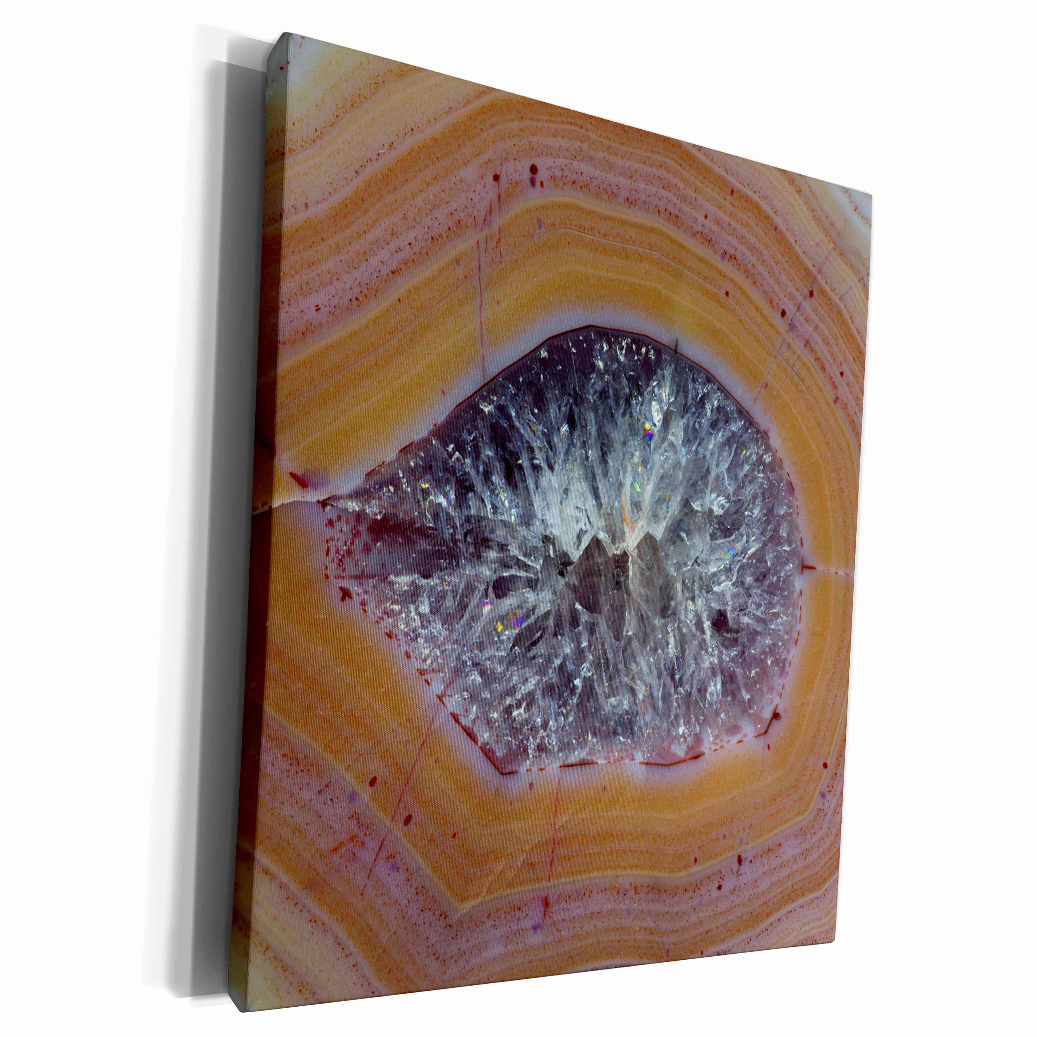3dRose Banded Agate, Quartzsite, Orange - Museum Grade Canvas Wrap (cw_229591)