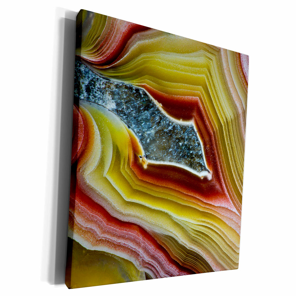 3dRose Mexican Banded Agate Quartzsite, multicolor - Museum Grade Canvas Wrap (cw_229594)