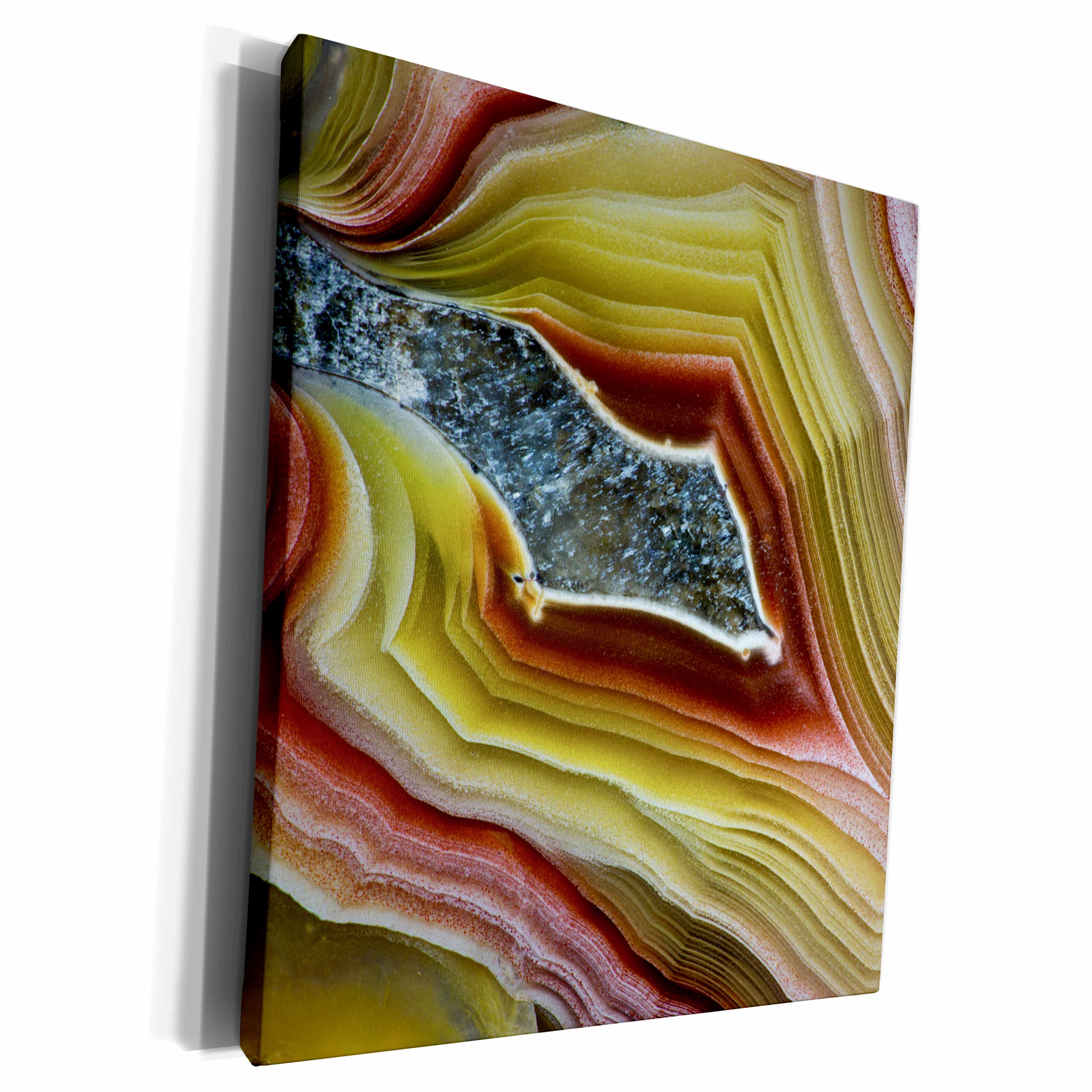 3dRose Mexican Banded Agate Quartzsite, multicolor - Museum Grade Canvas Wrap (cw_229594)