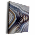 3dRose Botswana Banded Agate, Quartzsite, gray - Museum Grade Canvas Wrap (cw_229596)