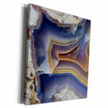 3dRose Banded Agate, Quartzsite, blue - Museum Grade Canvas Wrap (cw_229599)