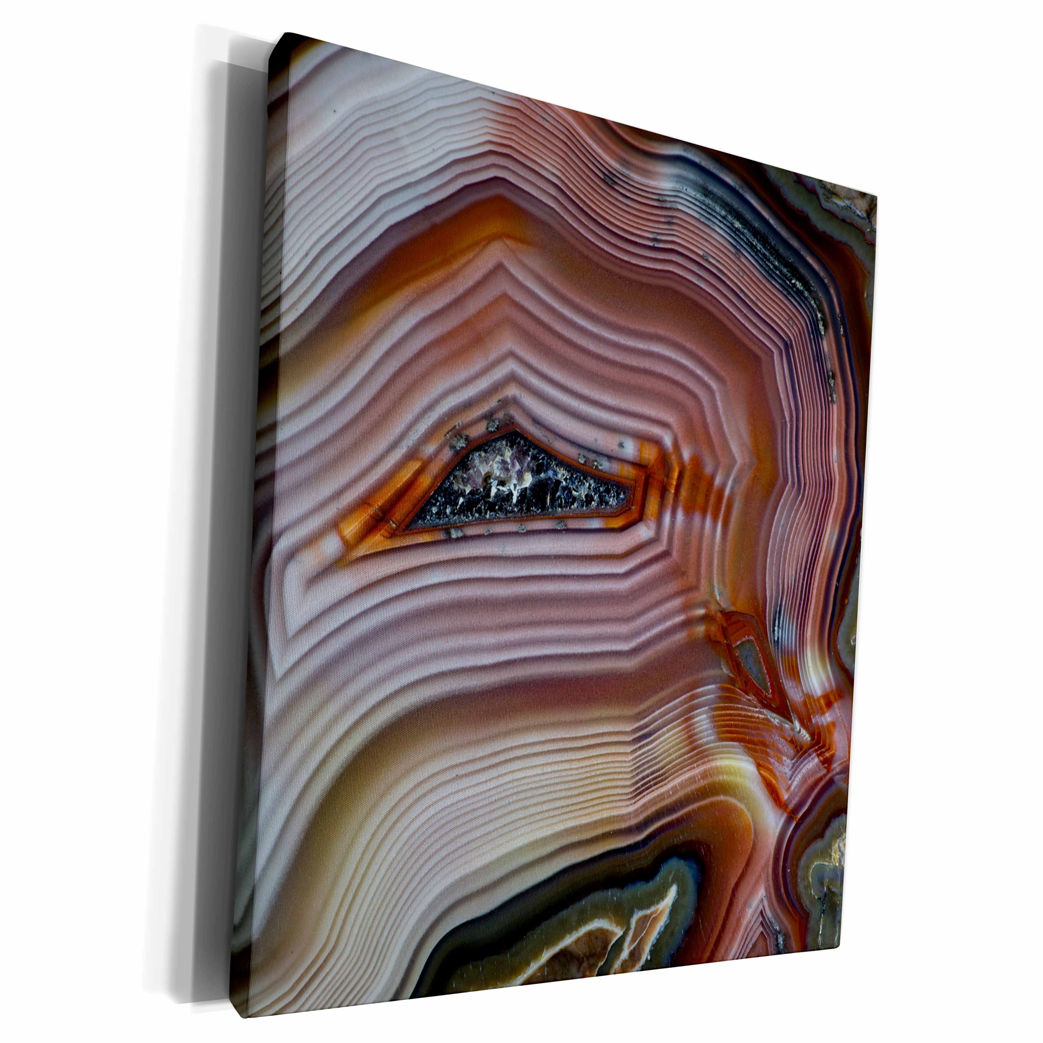 3dRose Banded Agate, Quartzsite, tight layers - Museum Grade Canvas Wrap (cw_229609)