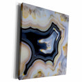 3dRose Banded Agate, Quartzsite, white and gray - Museum Grade Canvas Wrap (cw_229613)