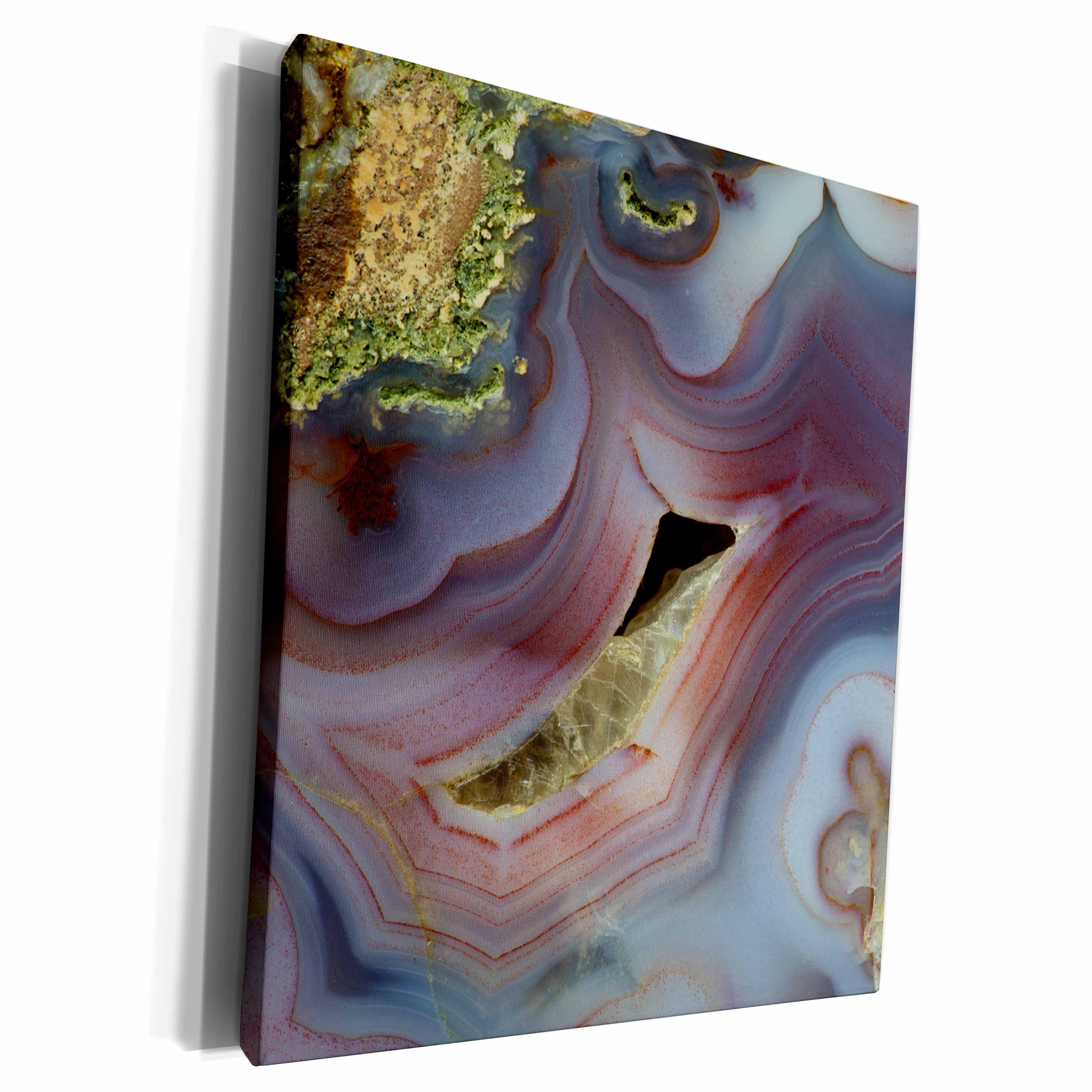 3dRose Banded Agate, Quartzsite, green - Museum Grade Canvas Wrap (cw_229616)