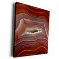 3dRose Close up, Banded Agate, Quartzsite, rust color - Museum Grade Canvas Wrap (cw_229619)