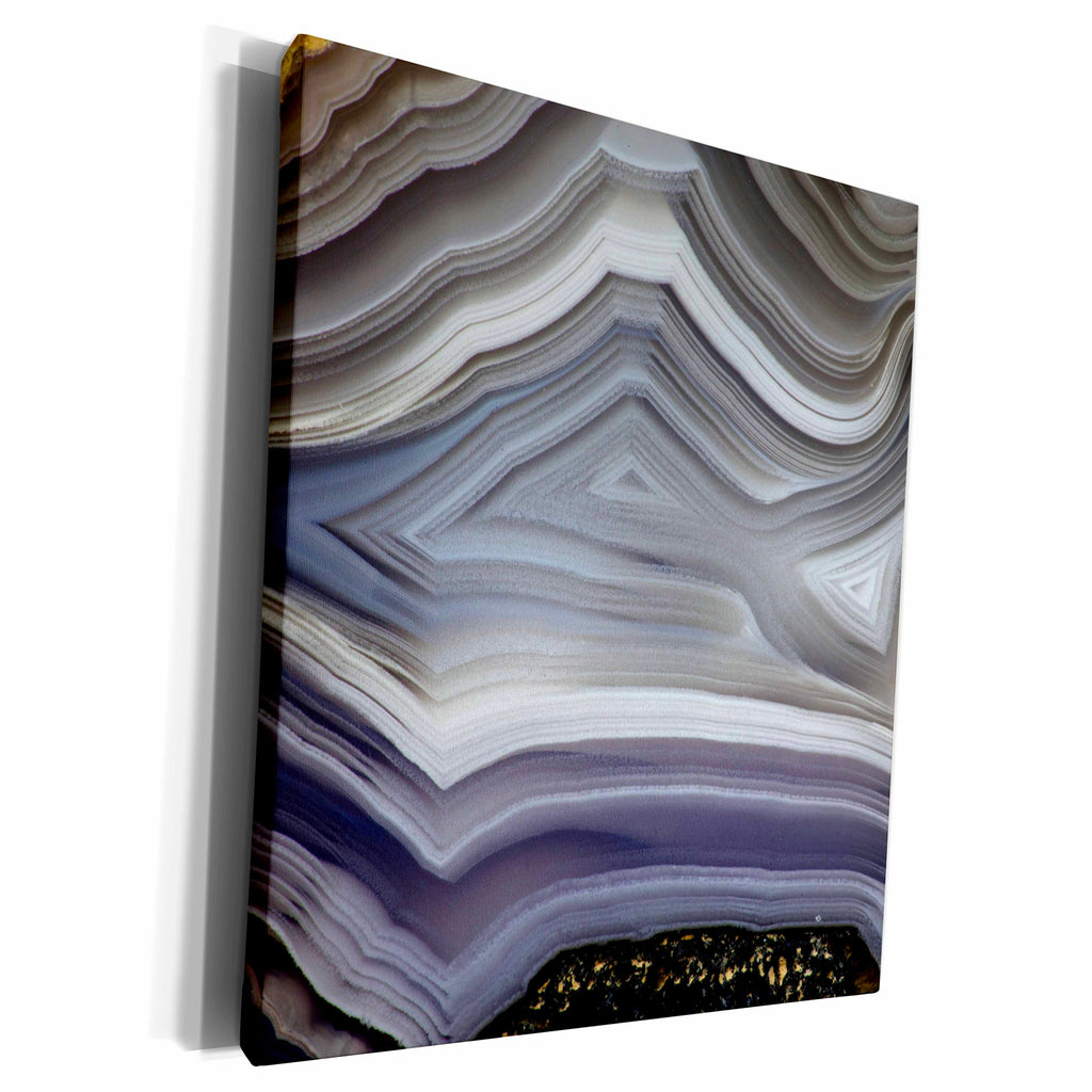 3dRose Gray Banded Agate, Quartzsite - Museum Grade Canvas Wrap (cw_229623)