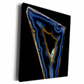 3dRose Geometric Brazilian Agate, Quartzsite, Dark Blue - Museum Grade Canvas Wrap (cw_229627)