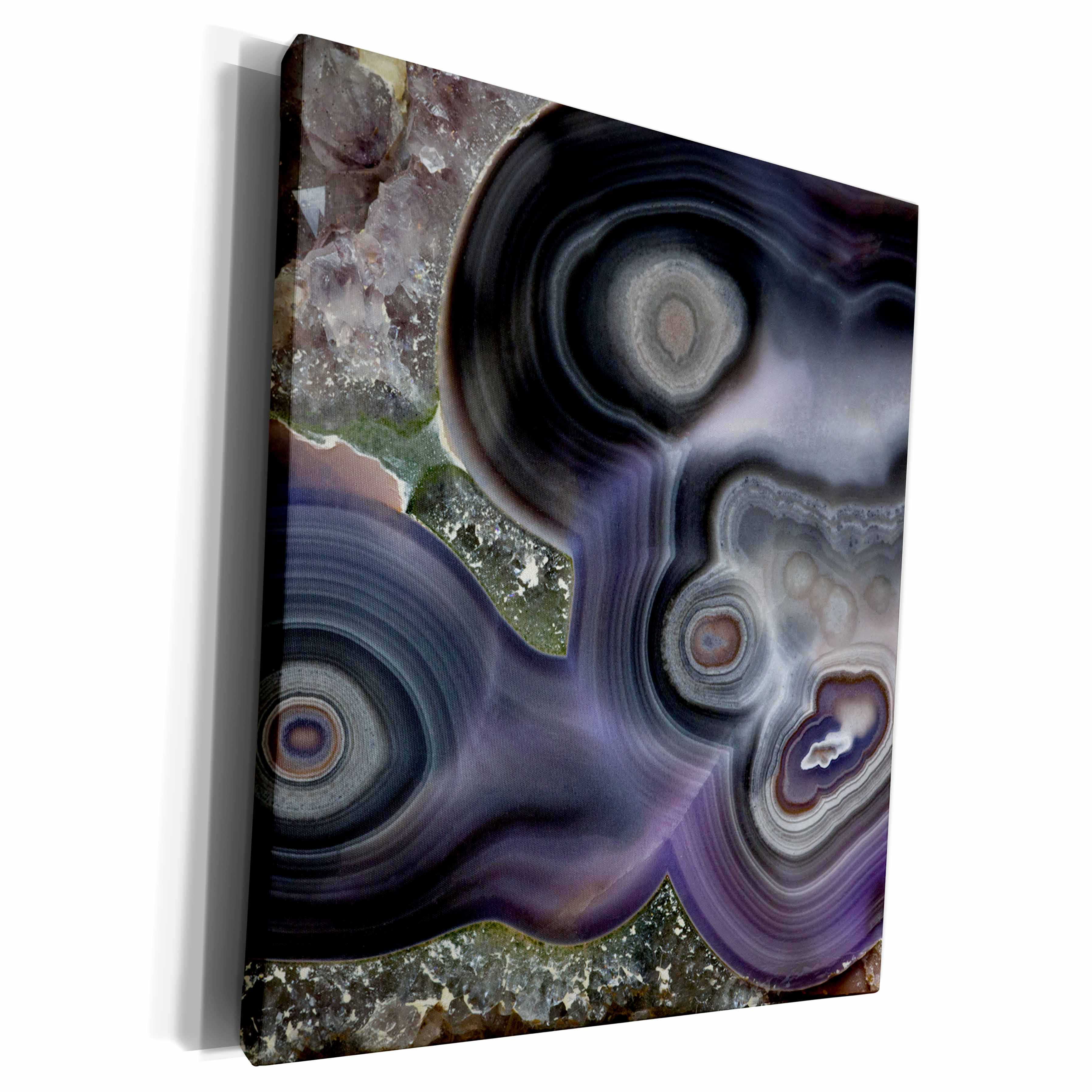 3dRose Purple Banded Agate, Quartzsite - Museum Grade Canvas Wrap (cw_229633)