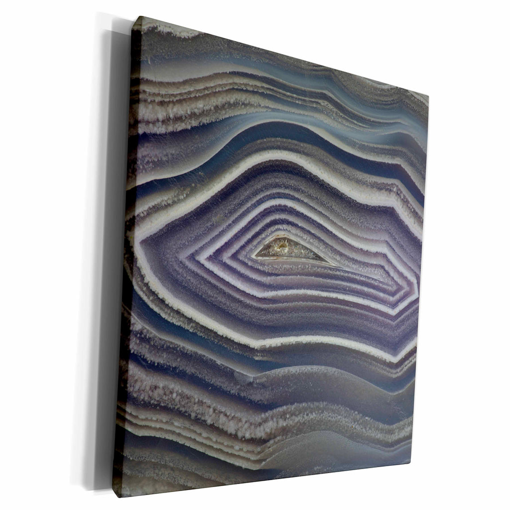 3dRose Gray, Banded Agate, Quartzsite - Museum Grade Canvas Wrap (cw_229637)