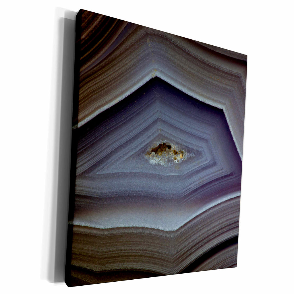 3dRose Banded Agate, Quartzsite, grey - Museum Grade Canvas Wrap (cw_229638)
