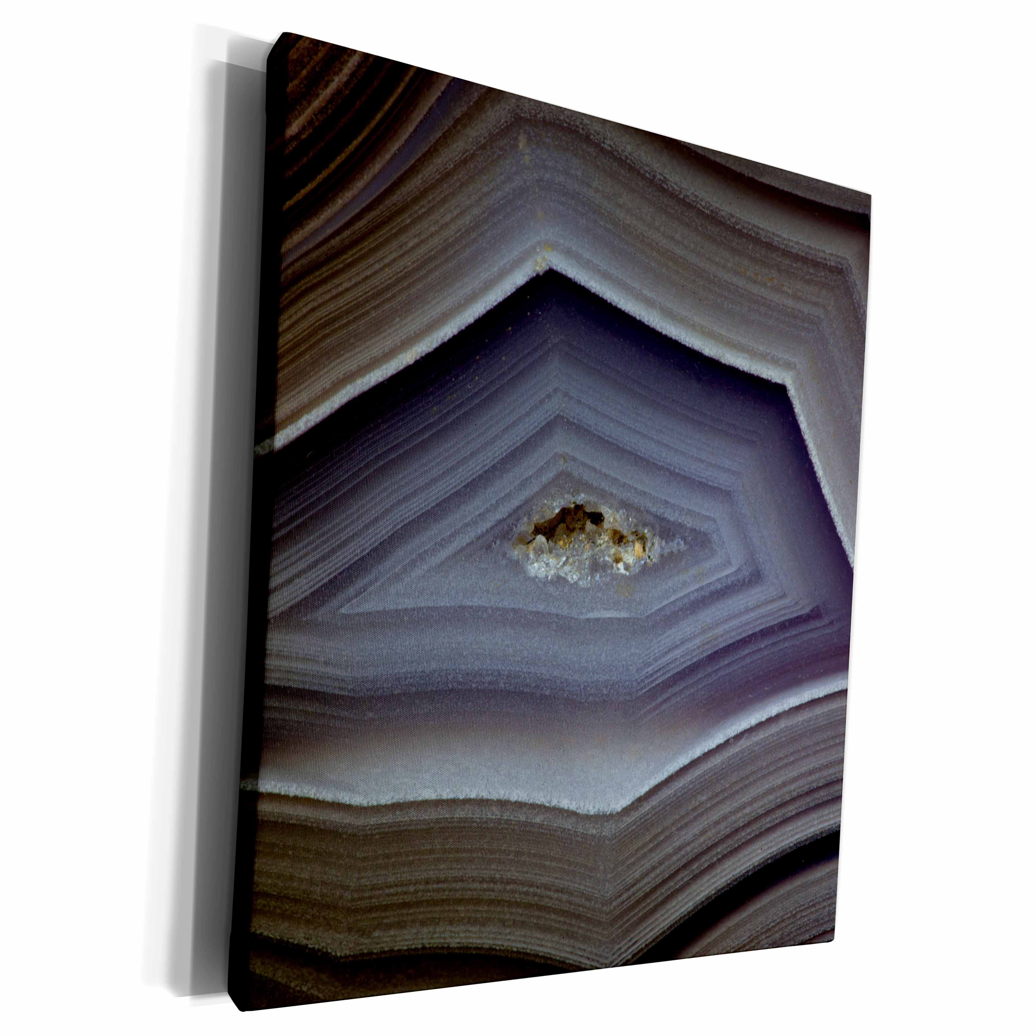 3dRose Banded Agate, Quartzsite, grey - Museum Grade Canvas Wrap (cw_229638)