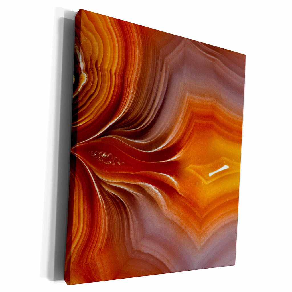 3dRose Banded Agate, Orange, Quartzsite - Museum Grade Canvas Wrap (cw_229640)