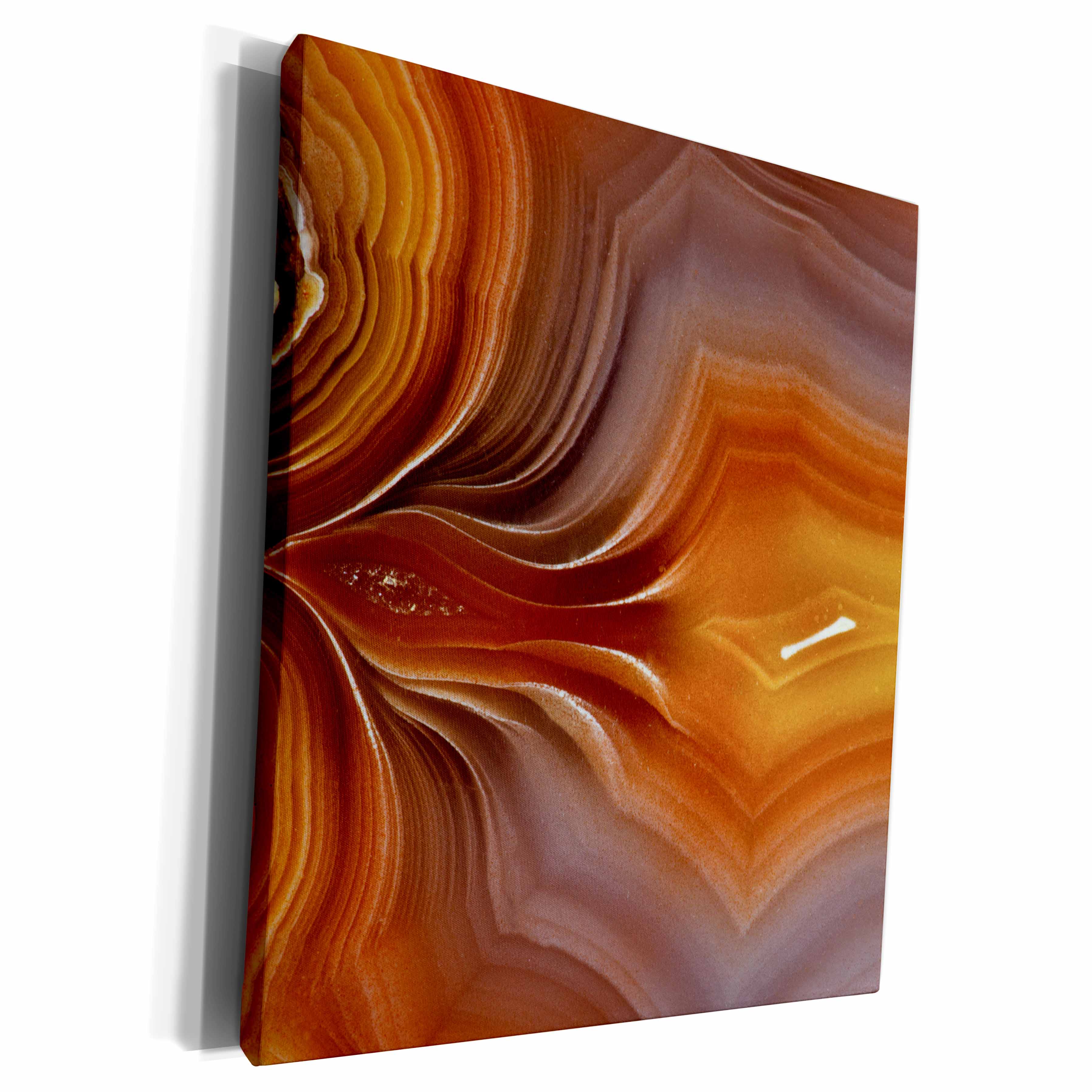 3dRose Banded Agate, Orange, Quartzsite - Museum Grade Canvas Wrap (cw_229640)