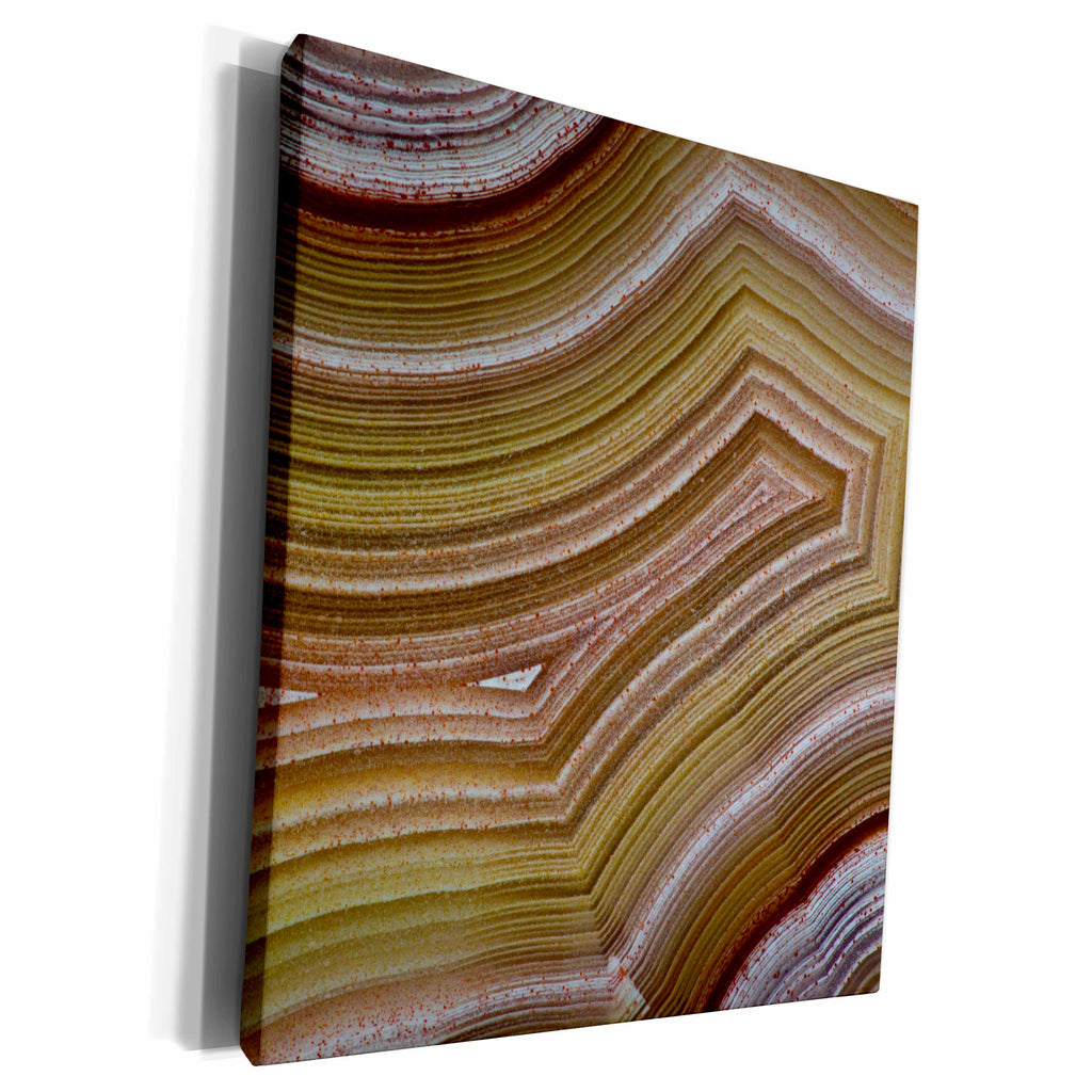 3dRose Danita Delimont - Rocks - Mexican Banded Agate, yellow - Museum Grade Canvas Wrap (cw_229642)