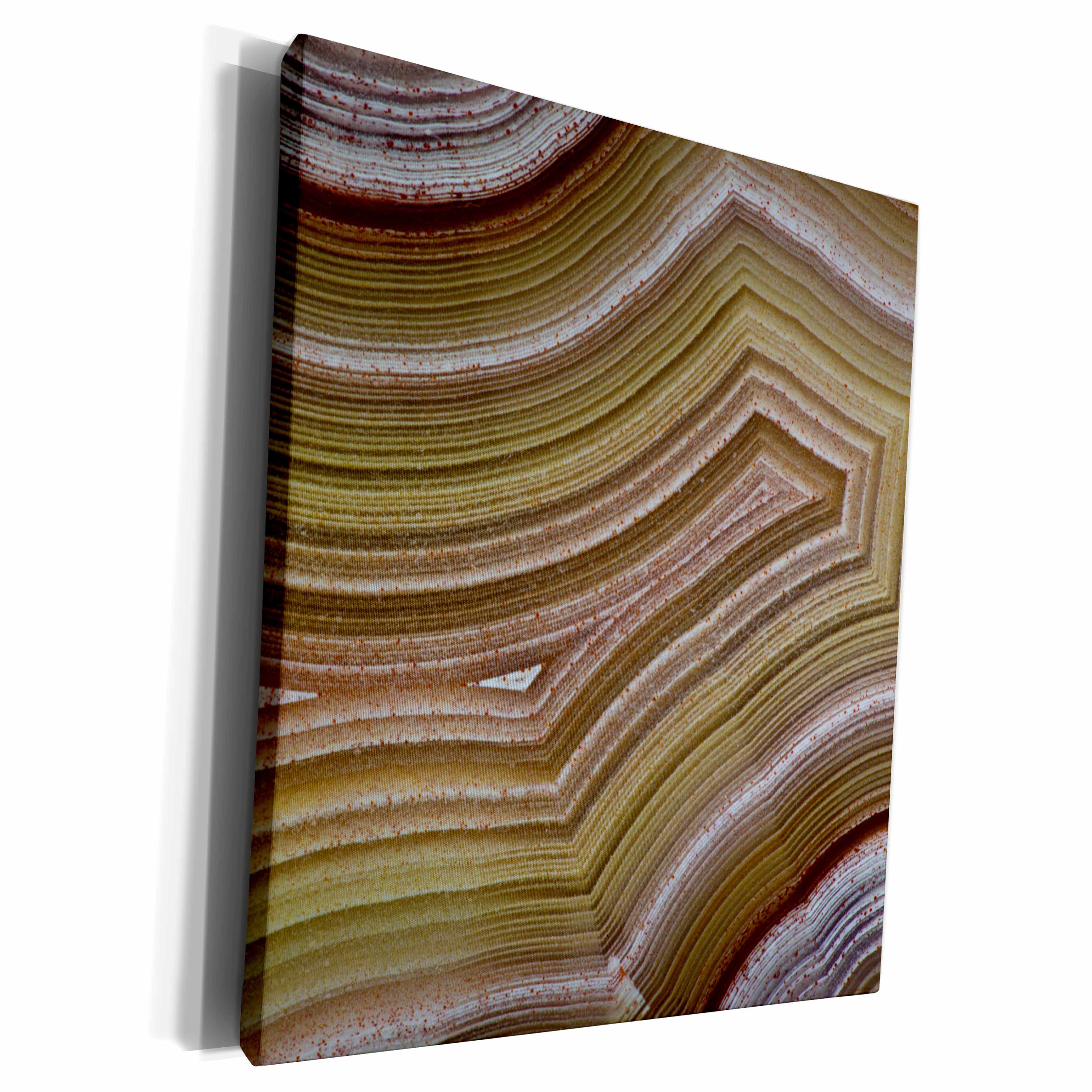 3dRose Danita Delimont - Rocks - Mexican Banded Agate, yellow - Museum Grade Canvas Wrap (cw_229642)
