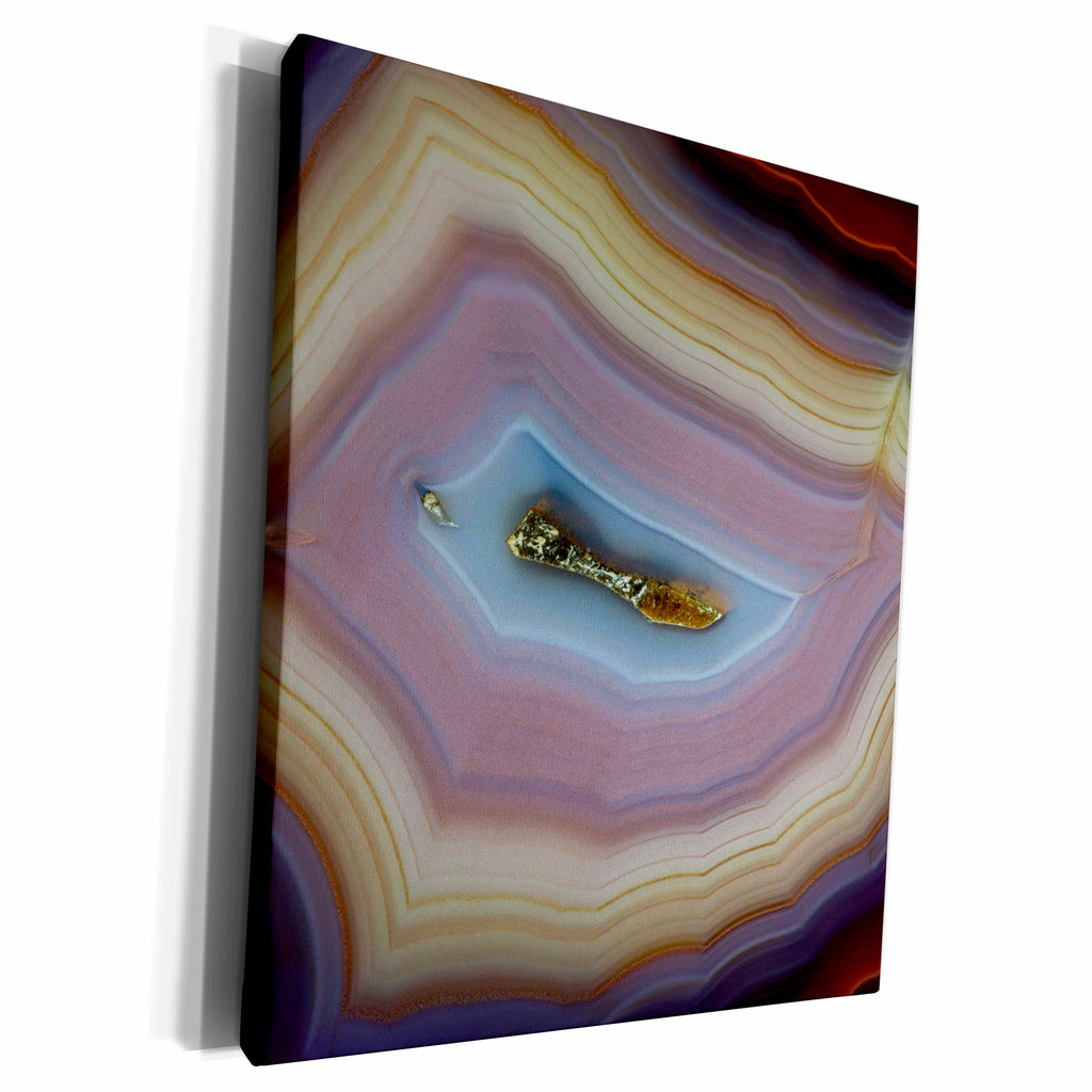 3dRose Banded Agate, purple, Quartzsite, macro - Museum Grade Canvas Wrap (cw_229646)