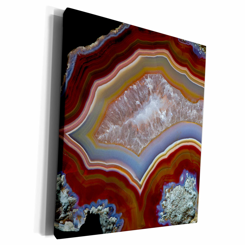 3dRose Quartzsite, Banded Agate, Orange - Museum Grade Canvas Wrap (cw_229654)