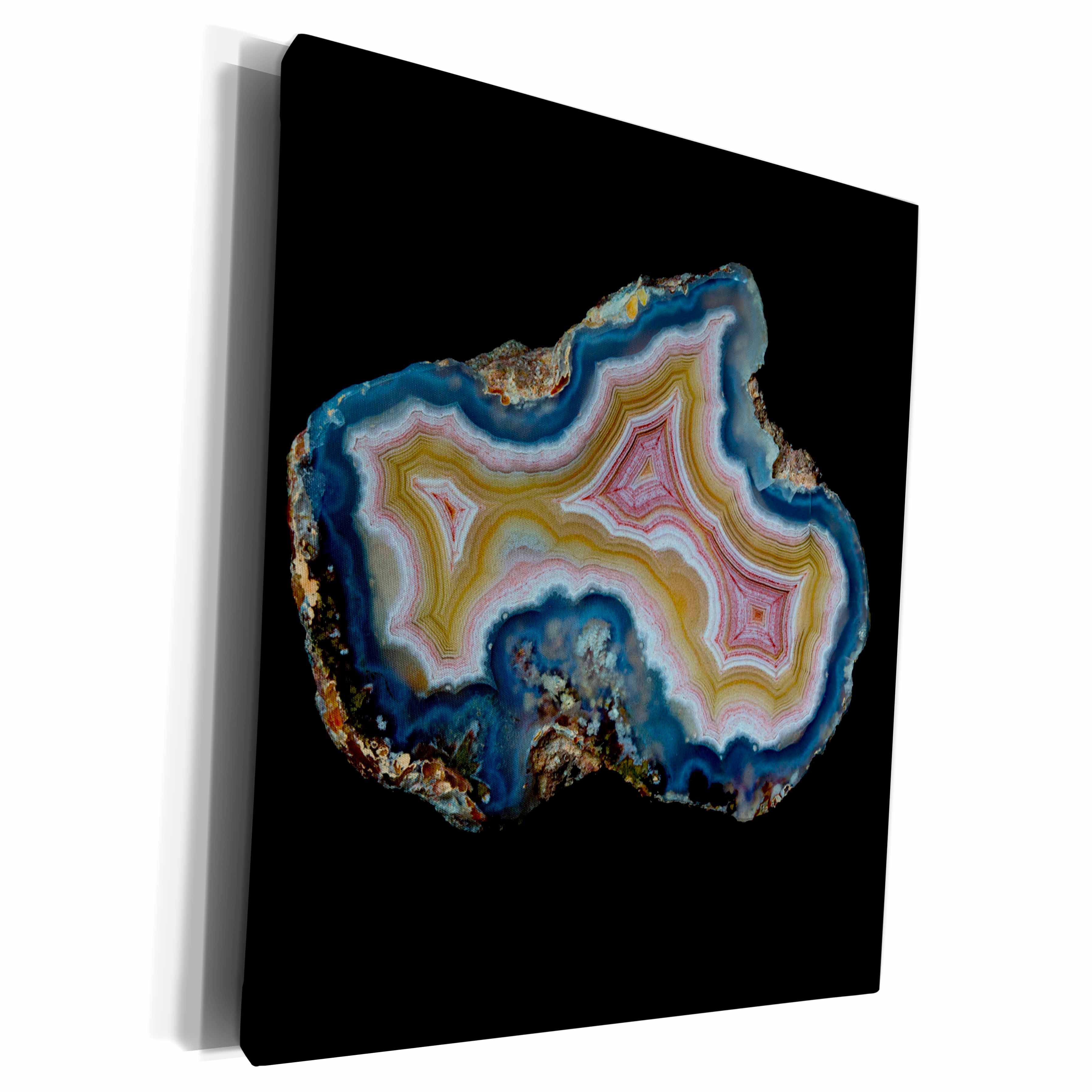 3dRose Pair of Mexican Laguna Banded Agate, Quartzsite, AZ. - Museum Grade Canvas Wrap (cw_229659)