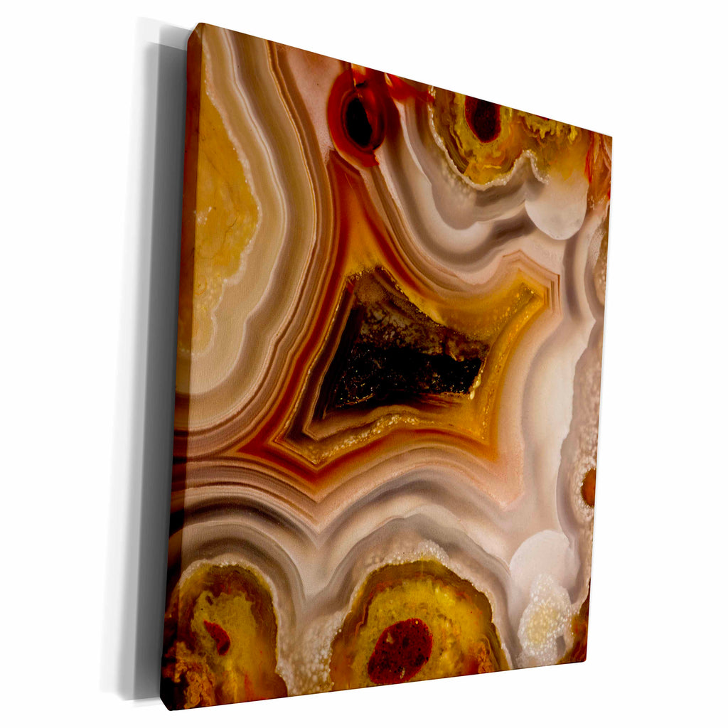 3dRose Danita Delimont - Abstract - Banded Mexican Agate - Museum Grade Canvas Wrap (cw_231706)