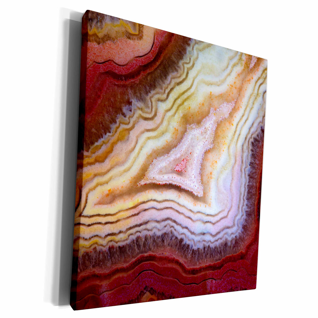 3dRose Danita Delimont - Abstract - Banded Agate, macro - Museum Grade Canvas Wrap (cw_231713)