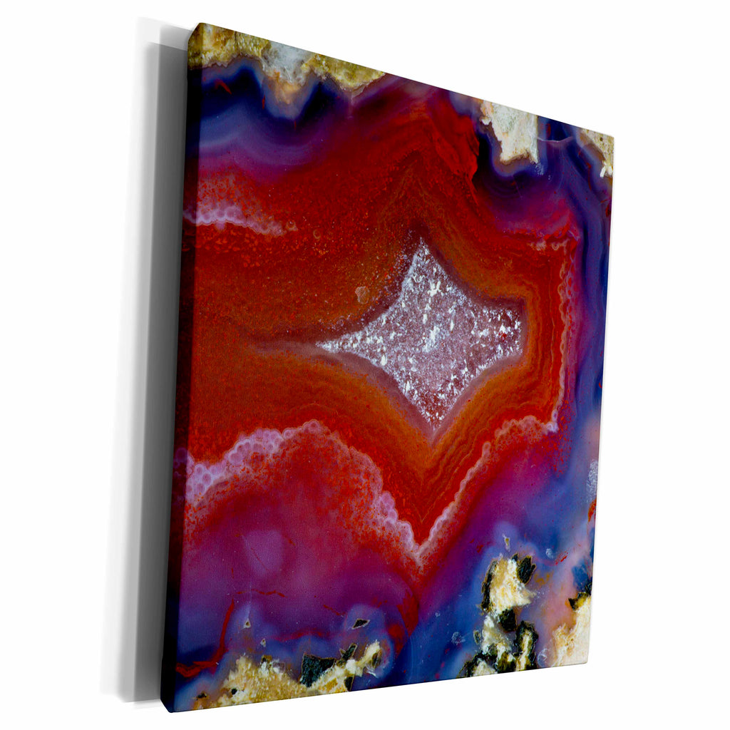3dRose Danita Delimont - Abstract - Red Banded Agate - Museum Grade Canvas Wrap (cw_231715)