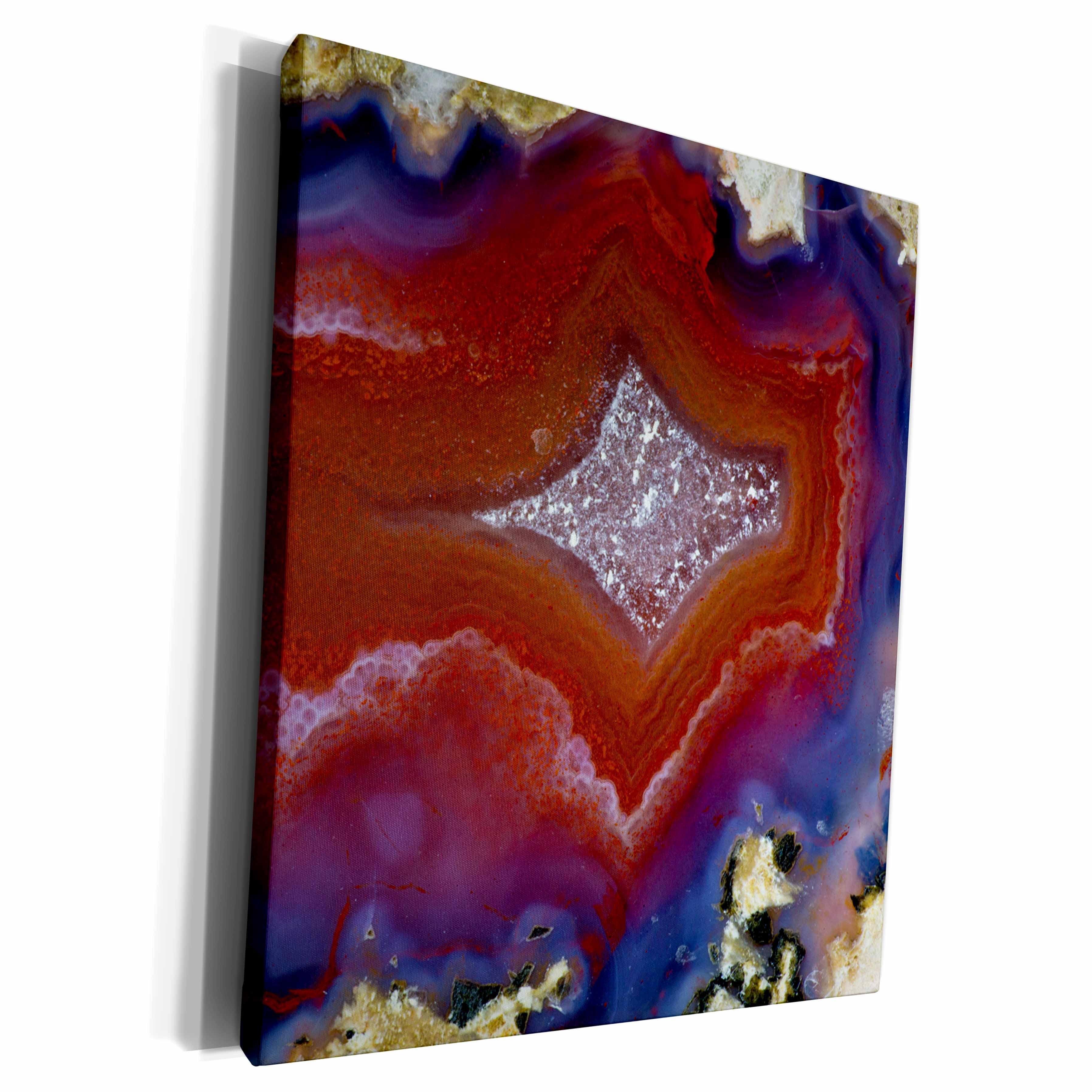 3dRose Danita Delimont - Abstract - Red Banded Agate - Museum Grade Canvas Wrap (cw_231715)