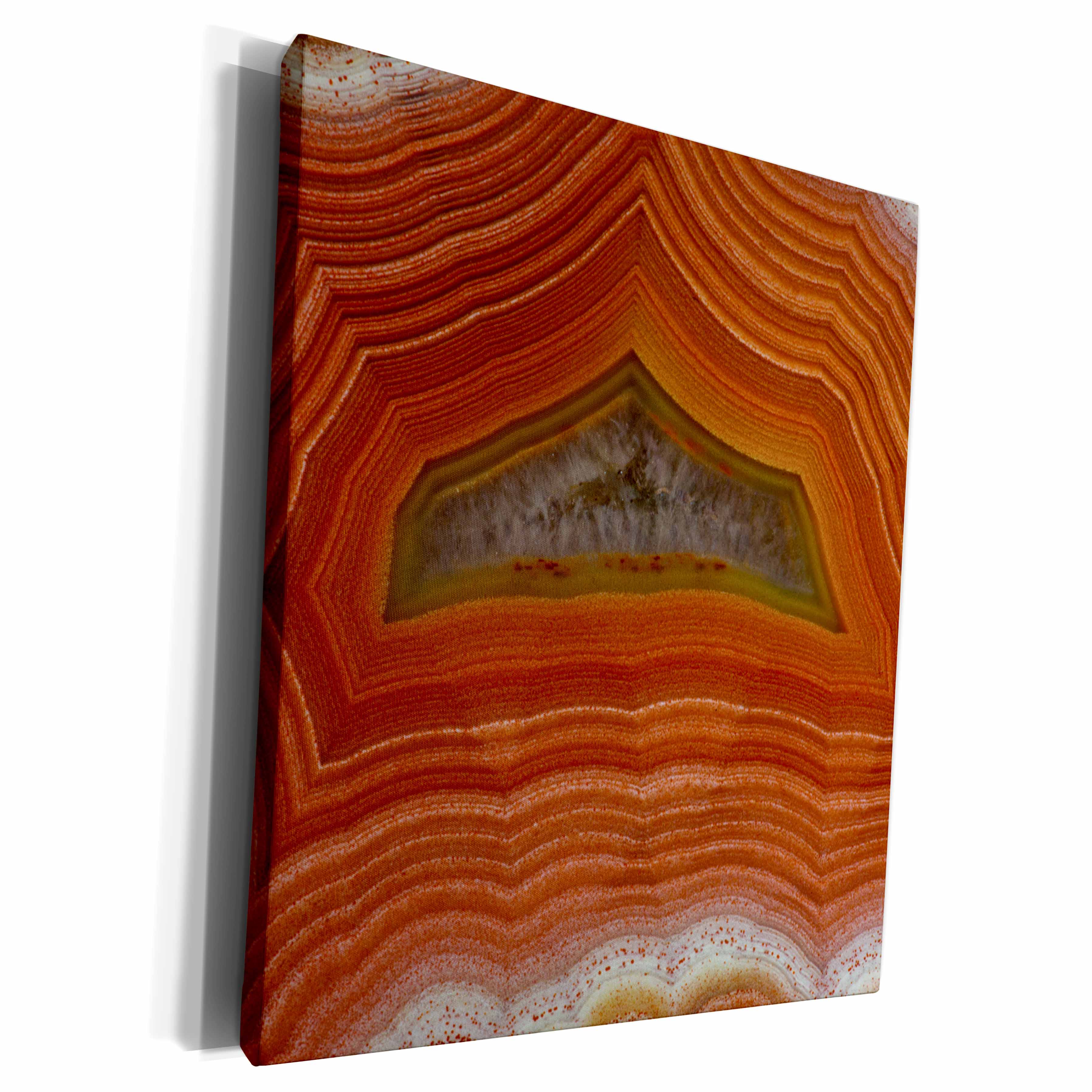 3dRose Danita Delimont - Abstract - Banded Agate, orange - Museum Grade Canvas Wrap (cw_231716)