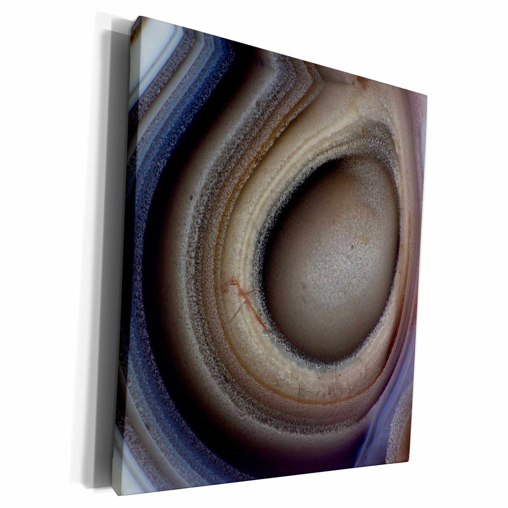 3dRose Danita Delimont - Abstract - Banded Agate, Gray - Museum Grade Canvas Wrap (cw_231719)
