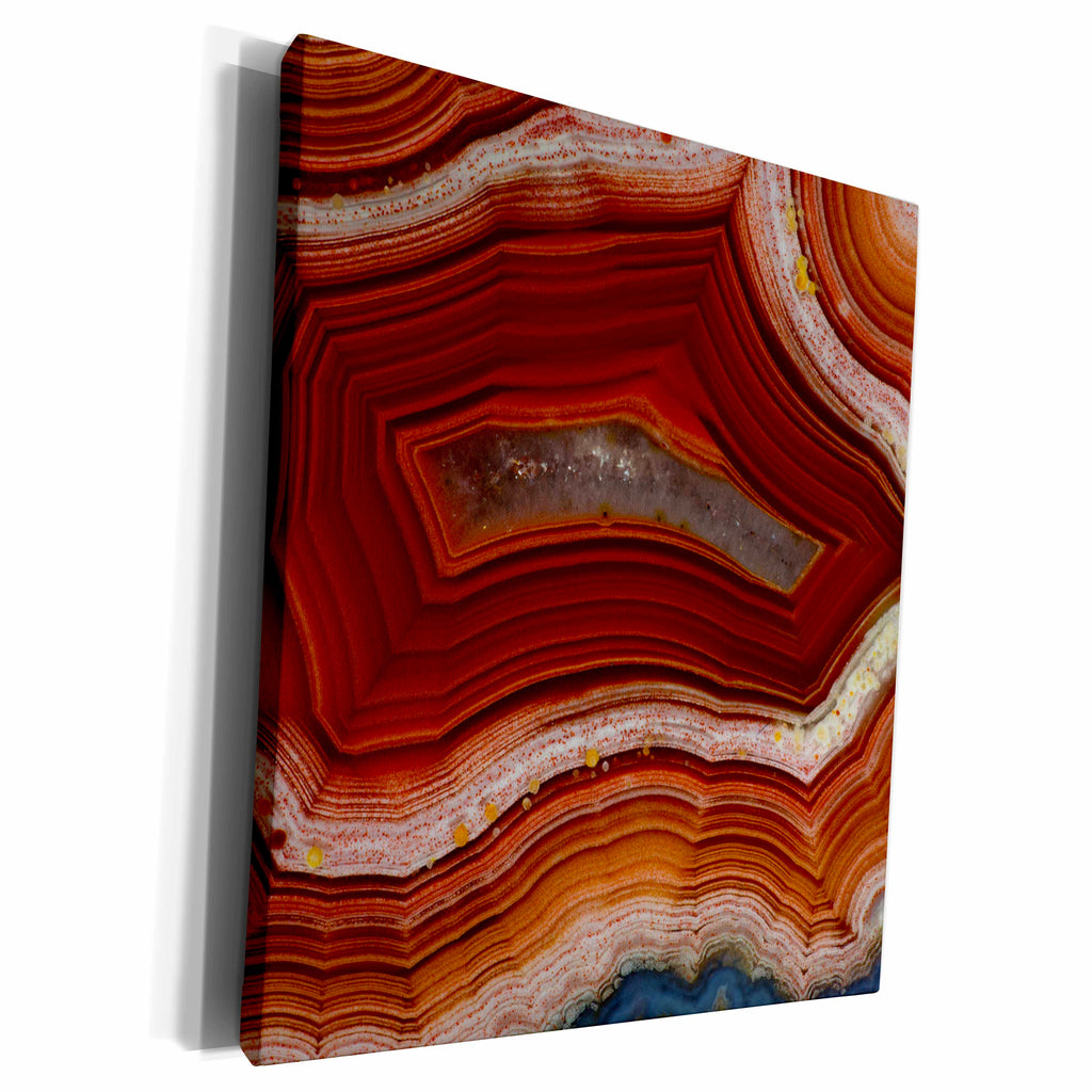 3dRose Banded Agate, rust colored - Museum Grade Canvas Wrap (cw_231721)