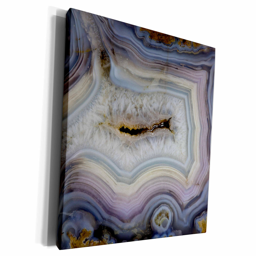 3dRose Banded Agate, abstract pattern - Museum Grade Canvas Wrap (cw_231722)